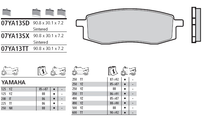 07YA13SD Brembo Brake Pad - Sintered, Off-Road, front