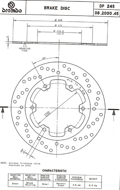Brembo Brake Disc 08200045