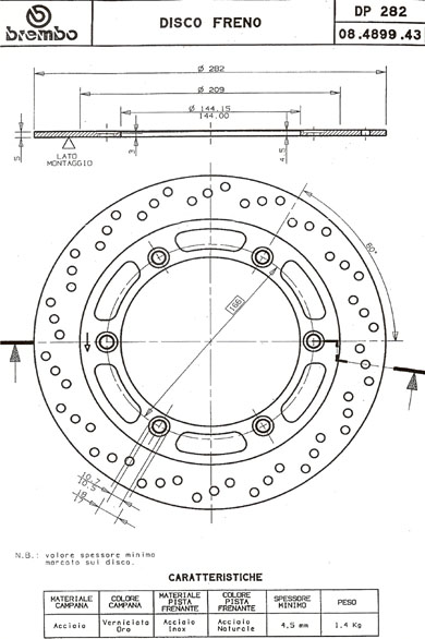 Brembo Brake Disc 08489943