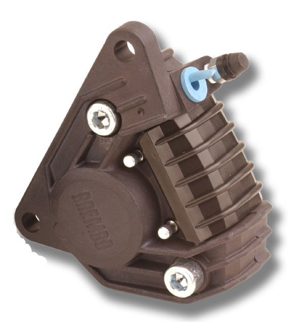 Brembo Caliper P2F08N, black, left side