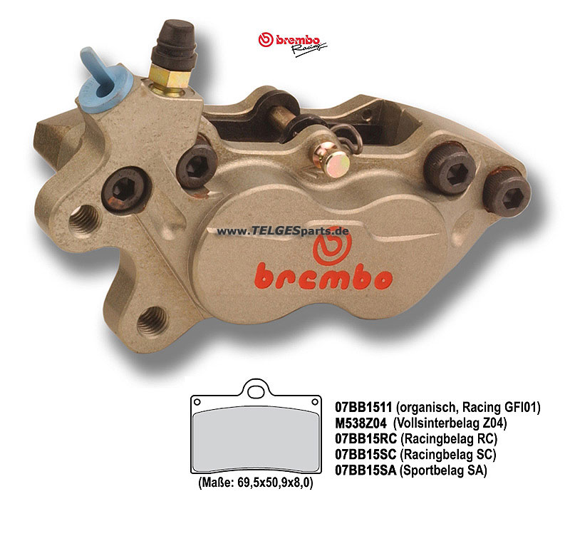 Brembo Axial Caliper P4 30/34 CNC 40 mm, links