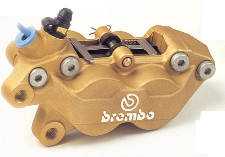 Brembo Caliper P4 30/34C, gold, left side