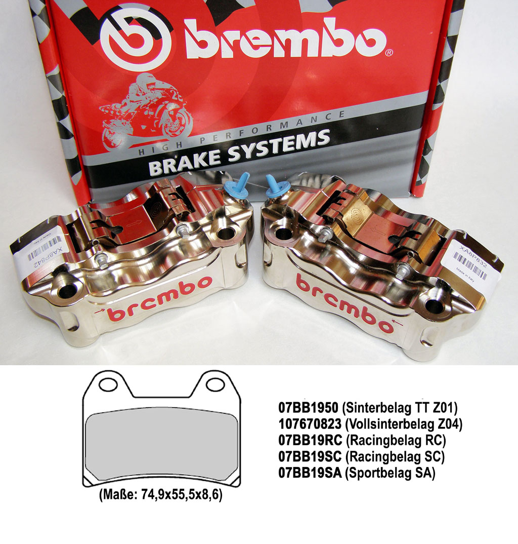 Radial Calipers Nickel-Plated CNC P4 100mm Kit le/ri