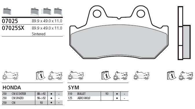 07025 Brembo Bremsbelag - Standard