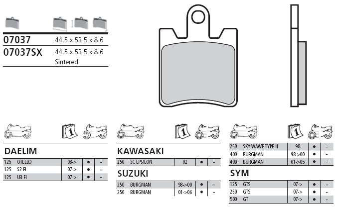 07037 Brembo Bremsbelag - Standard, vorne