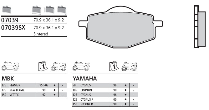 07039 Brembo Brake Pad - Standard