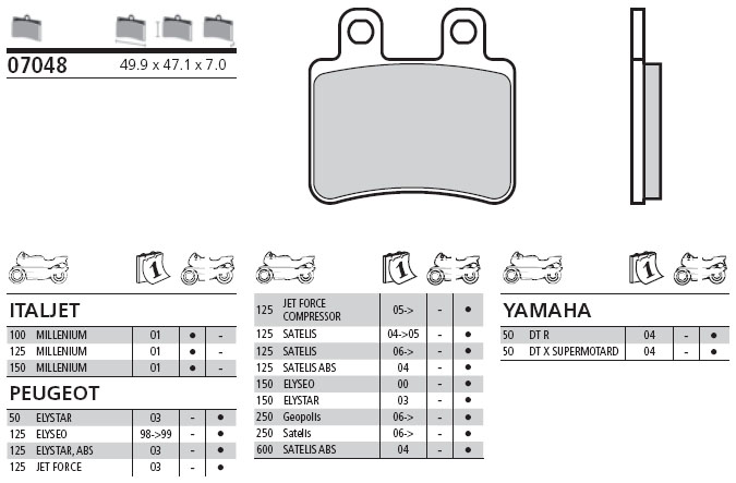 07048 Brembo Bremsbelag - Standard