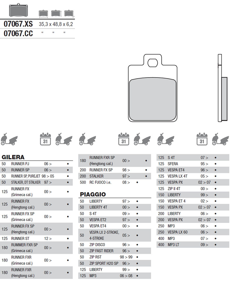 07067 Brembo Brake Pad - Standard