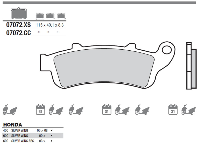 07072 Brembo Bremsbelag - Standard