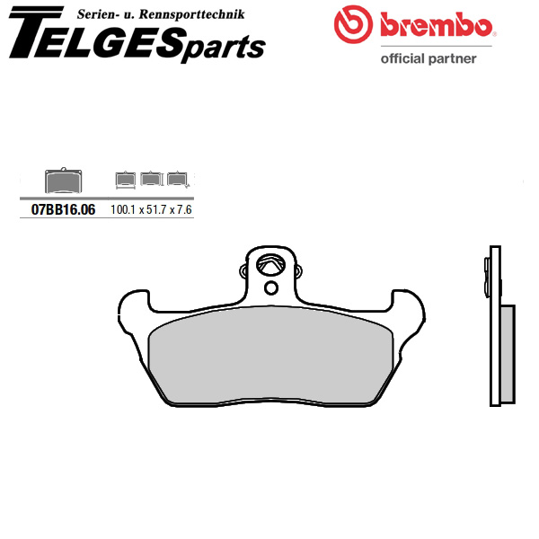 07BB1606 Brembo Brake Pad - CC Carbon Ceramic Road