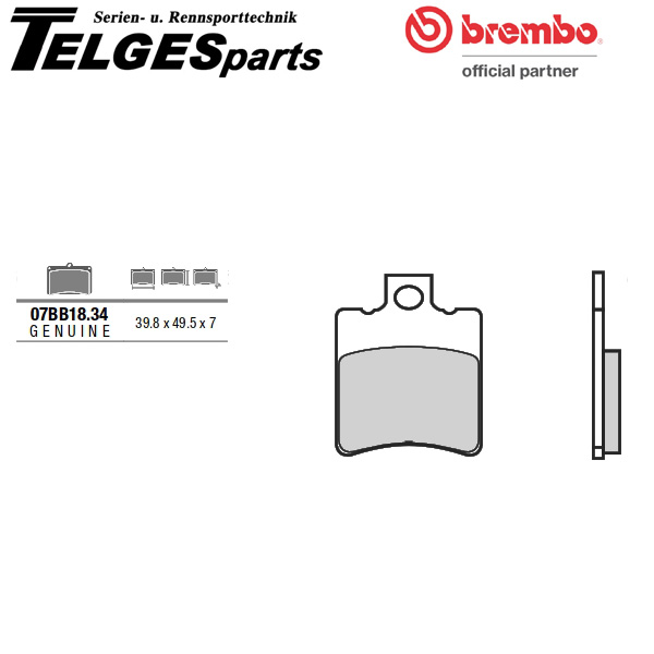 07BB1834 Brembo Brake Pad - OEM ID459 Genuine Carbon Ceramic