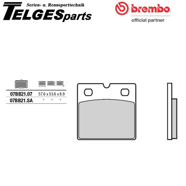 07BB2107 Brembo Brake Pad - CC Carbon Ceramic Road front