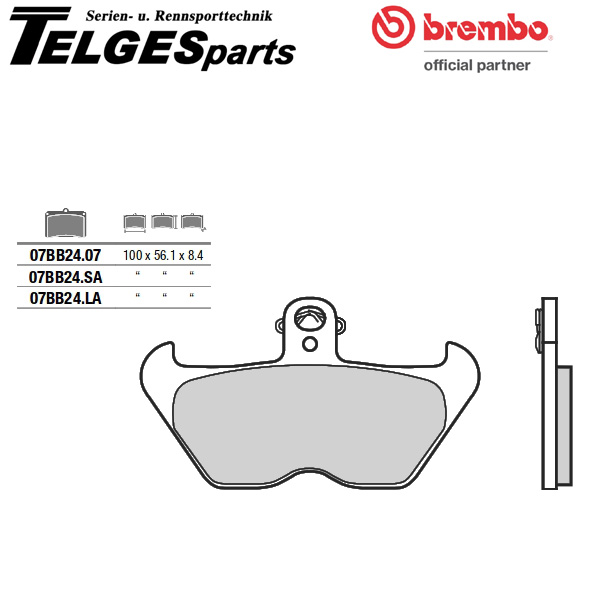 07BB2407 Brembo Bremsbelag - CC Carbon Ceramic Road vorne