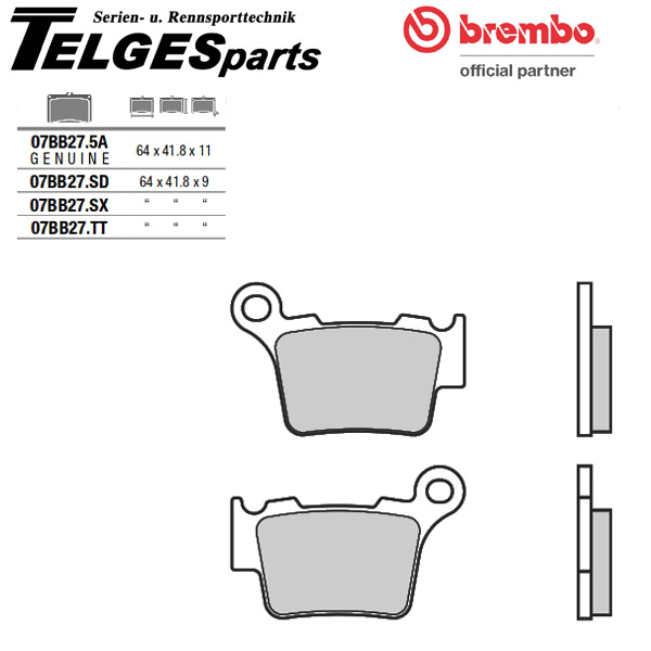 07BB27SD Brembo Brake Pad - SD Sinter Off-Road rear