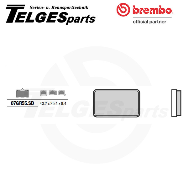 07GR55SD Brembo Brake Pad - SD Sinter Off-Road rear