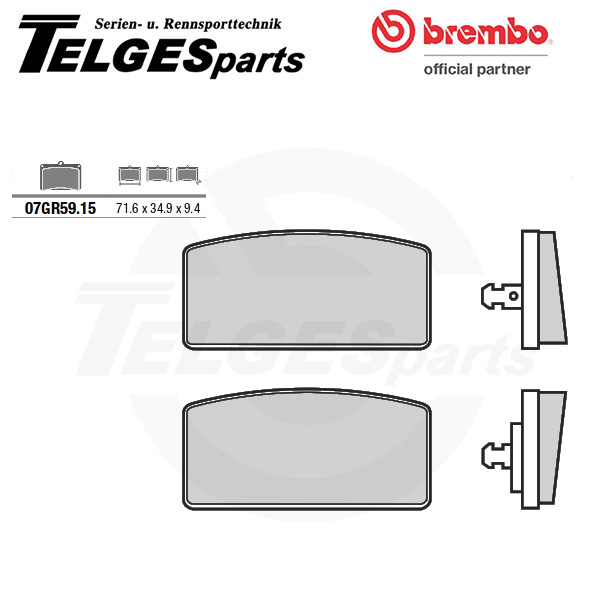 07GR5915 Brembo Brake Pad - CC Carbon Ceramic Road