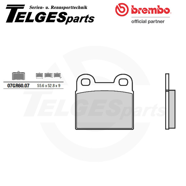 07GR6007 Brembo Brake Pad - CC Carbon Ceramic Road