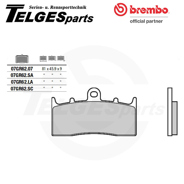 07GR62SC Brembo Brake Pad - SC Sinter Race