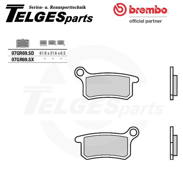 07GR69SD Brembo Bremsbelag - SD Sinter Off-Road