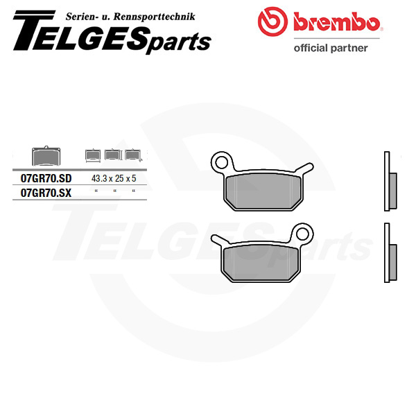 07GR70SD Brembo Bremsbelag - SD Sinter Off-Road