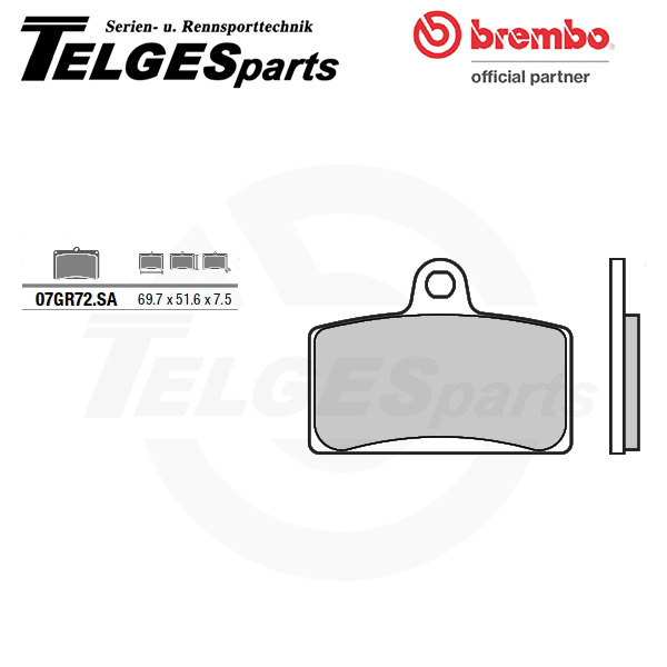 07GR72SA Brembo Brake Pad - SA Sinter Road