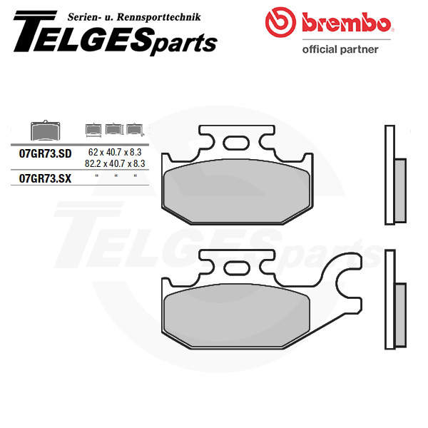 07GR73SX Brembo Bremsbelag - SX Sinter Off-Road Race linke Zange