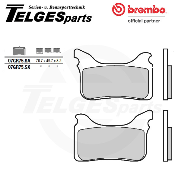 07GR75SA Brembo Brake Pad - SA Sinter Road