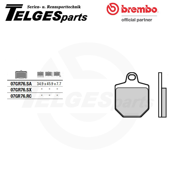 07GR76SA Brembo Brake Pad - SA Sinter Road