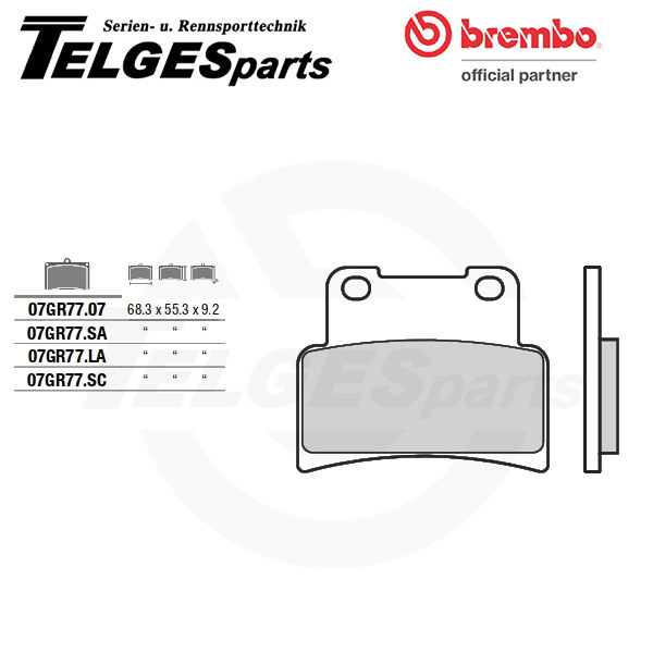 07GR77SA Brembo Brake Pad - SA Sinter Road