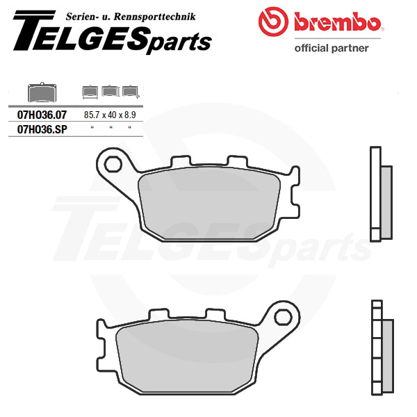 07HO36SP Brembo Bremsbelag - SP Sinter Road hinten