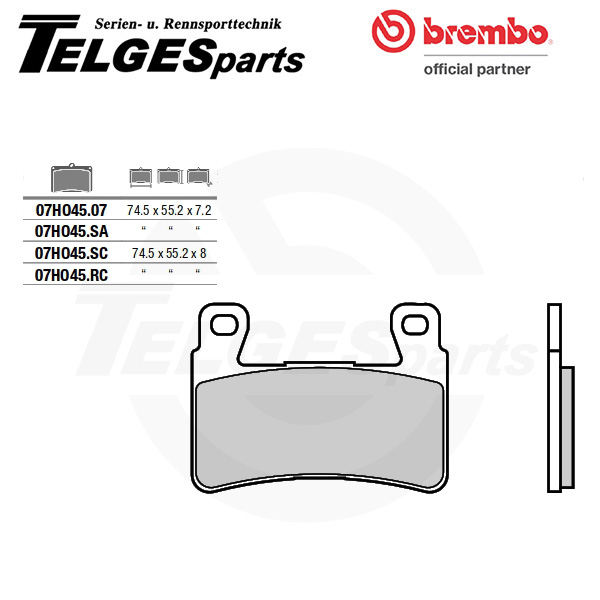 07HO45SA Brembo Bremsbelag - SA Sinter Road