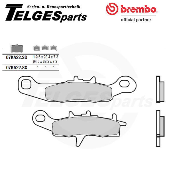 07KA22SD Brembo Brake Pad - SD Sinter Off-Road