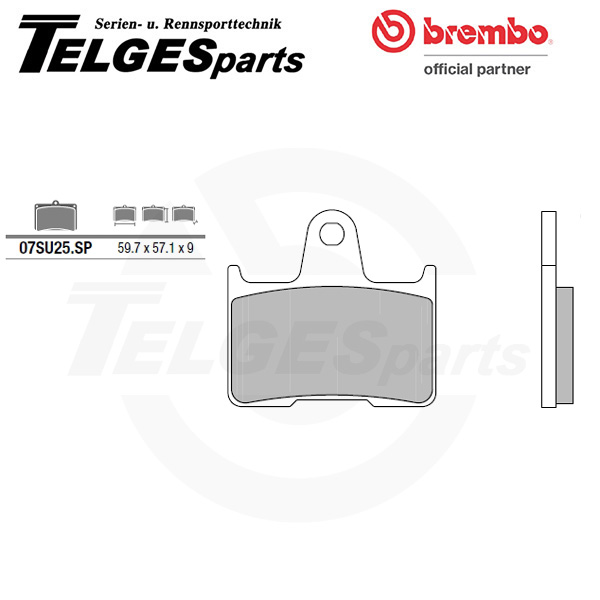 07SU25SP Brembo Brake Pad - SP Sinter Road rear