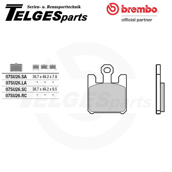 07SU26RC Brembo Bremsbelag - RC Carbon Race