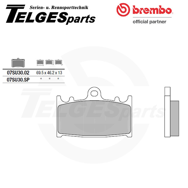 07SU30SP Brembo Bremsbelag - SP Sinter Road hinten