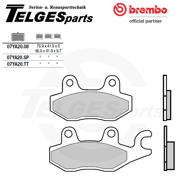 07YA20SP Brembo Bremsbelag - SP Sinter Road hinten