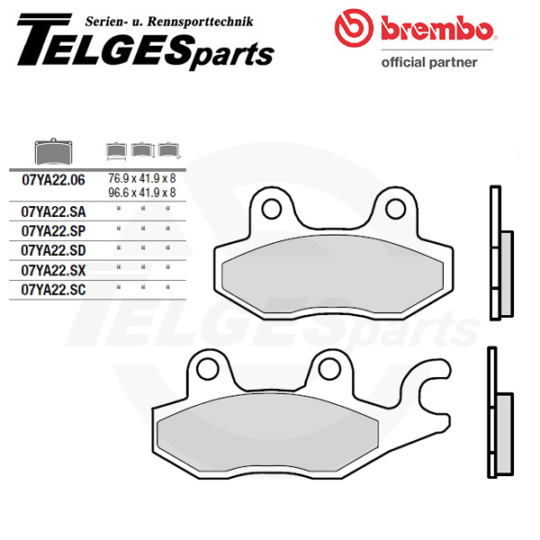 07YA22SC Brembo Bremsbelag - SC Sinter Race rechte Zange