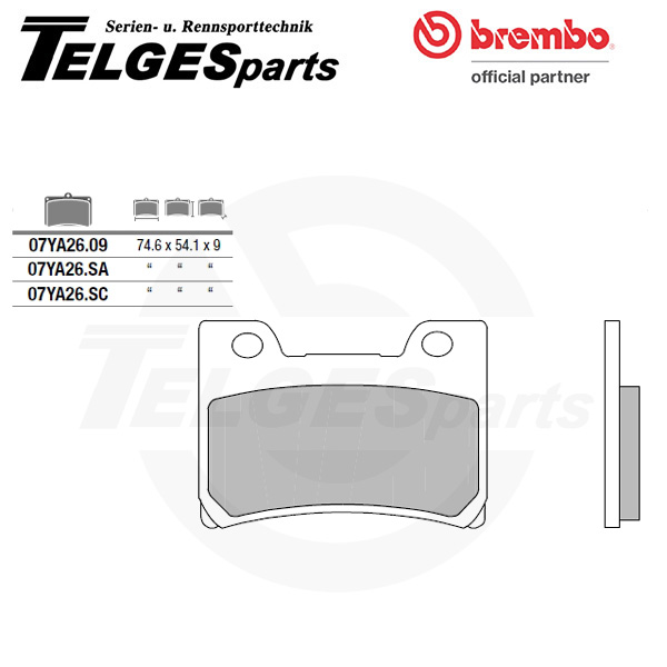 07YA26SC Brembo Bremsbelag - SC Sinter Race