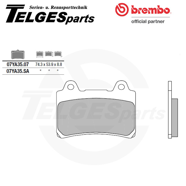 07YA35SA Brembo Bremsbelag - SA Sinter Road