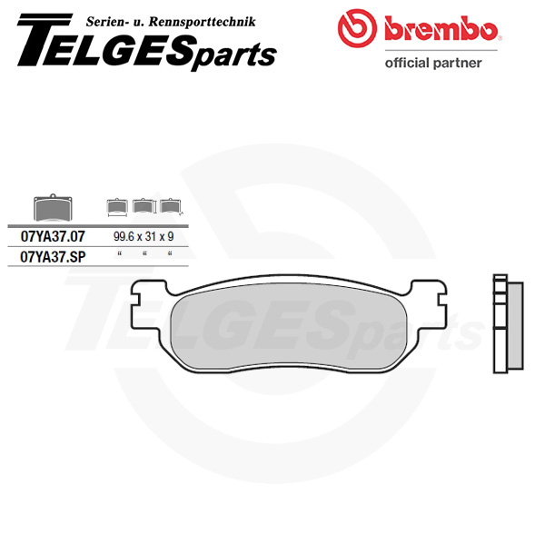 07YA37SP Brembo Brake Pad - SP Sinter Road rear