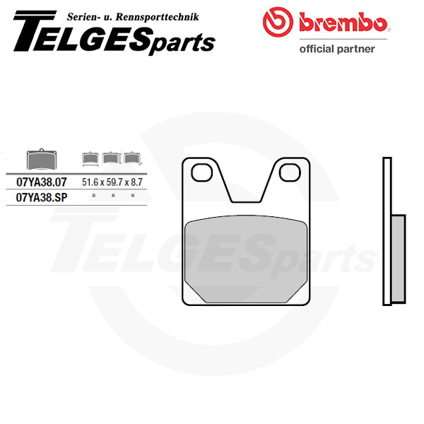 07YA38SP Brembo Brake Pad - SP Sinter Road rear