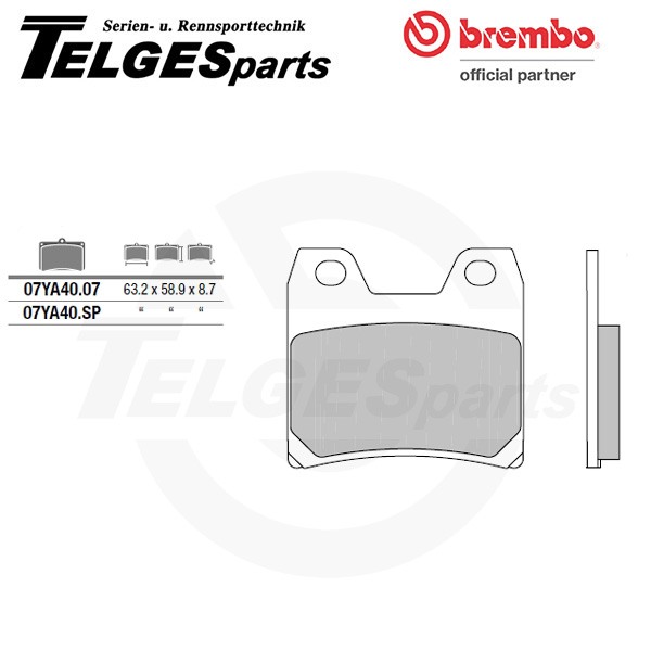 07YA40SP Brembo Bremsbelag - SP Sinter Road hinten