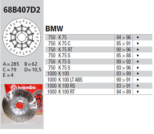 Brembo Bremsscheibe Performance Serie Oro 68B407D2, vorne