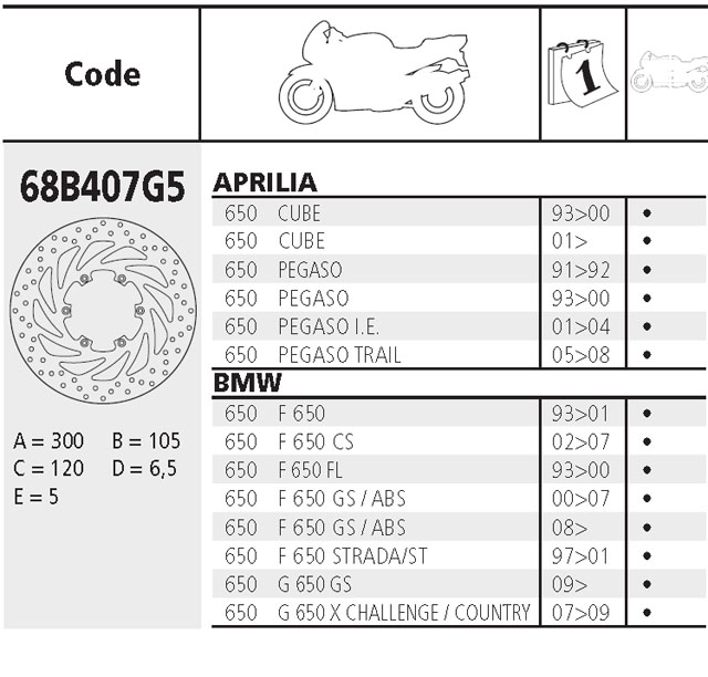 Brembo Brake Disc Performance Serie Oro 68B407G5, front