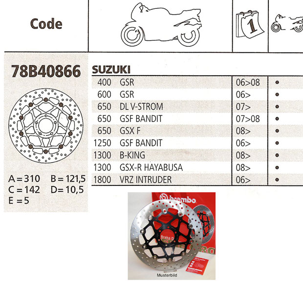 Brembo Brake Disc Performance Serie Oro 78B40866, front
