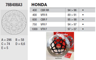 Brembo Brake Disc Performance Serie Oro 78B408A3, front