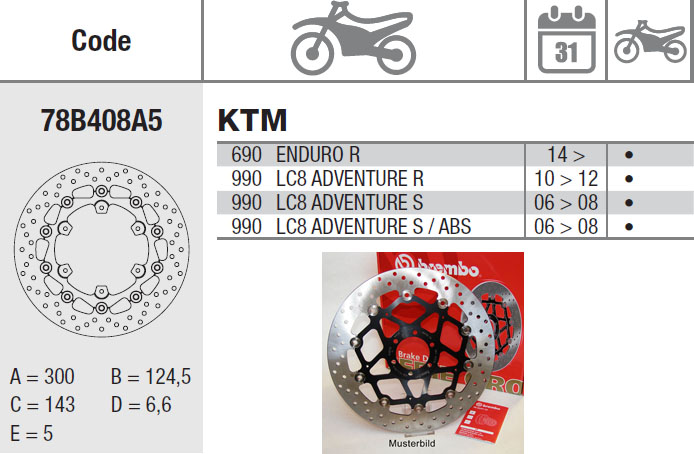 Brembo Brake Disc Performance Serie Oro 78B408A5, front